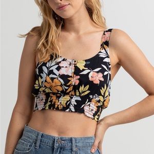 Roxy floral cropped tank